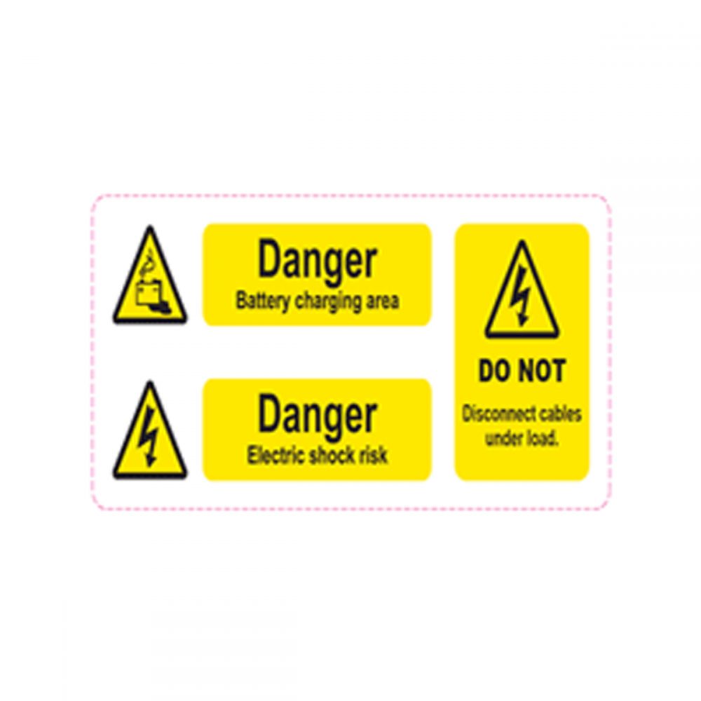 Battery Hazard label Liion (230mm* 90mm) Pik A LED