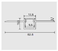 Aluminum Profile 3m with PVC Lens R-701A