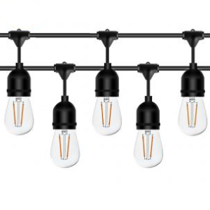 String Light IP65 7.5m 12 x LED Filament Bulb Golf Ball