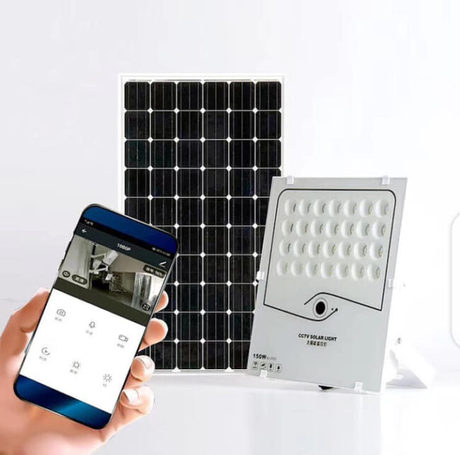 Camera Solar Led Solar Flood Light with CCTV Camera 300W & Solar Panel - Pik A LED
